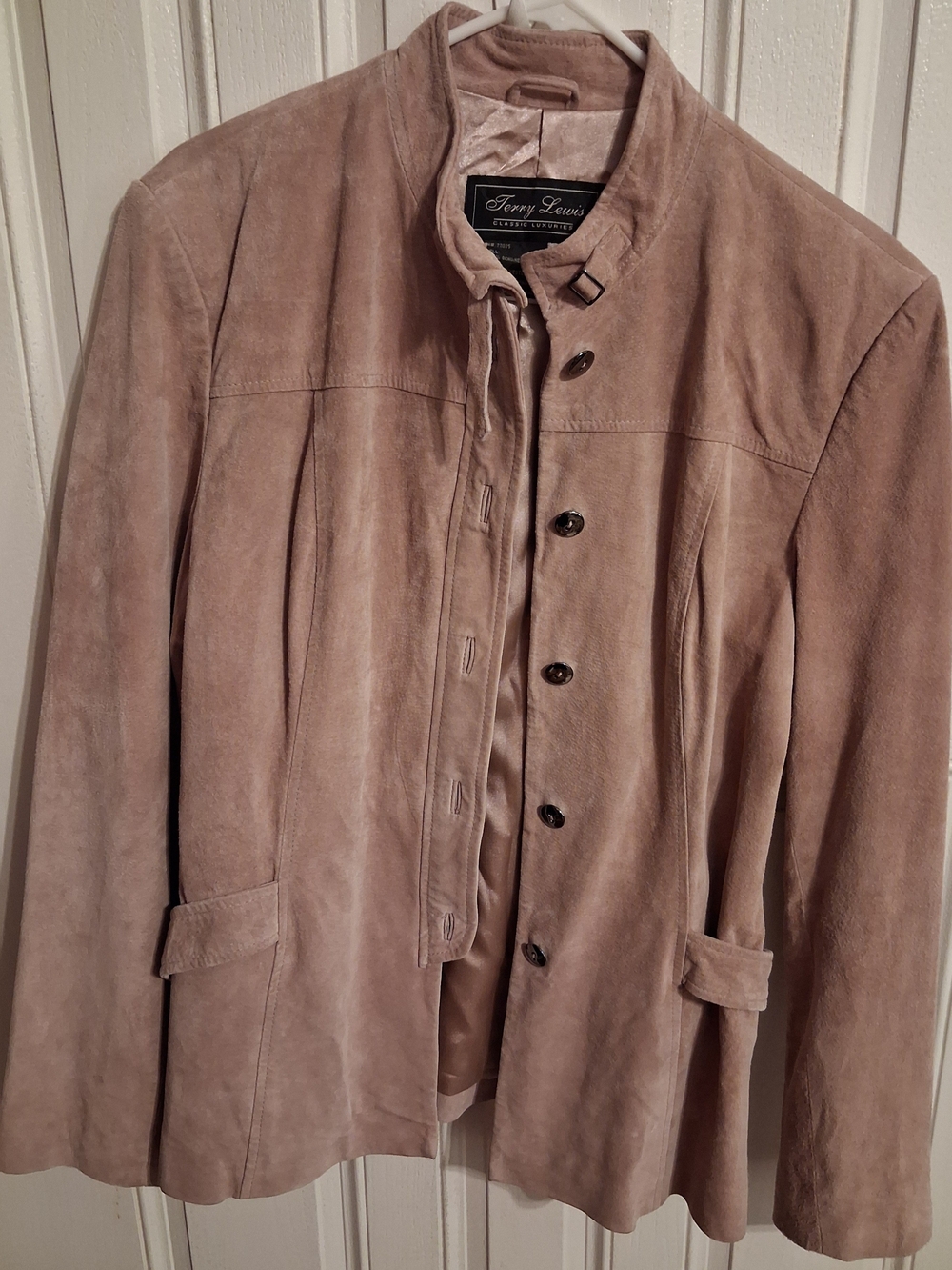 Womens Leather Jacket - Taupe
